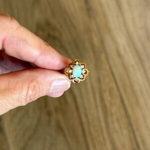 Vintage 14K Opal & Diamond Ring